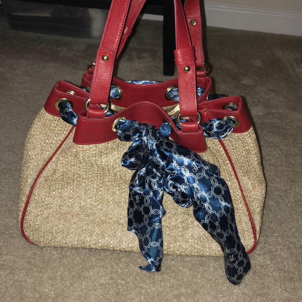 Ivanka Trump straw satchel bag